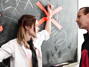 Slutty Schoolgirl Fucked Aggressively By Her Teacher