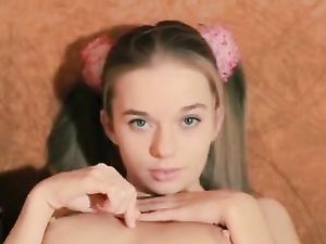 Innocent Solo Teen Girl Strips And Masturbates