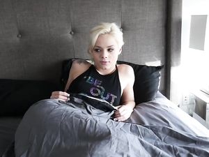 Elsa Jean Almost Took The Skin Off Her Stepbrother's Big Cock. POV.