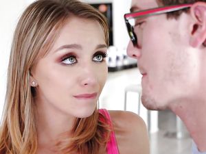 Slutty Stepsister Almost Got Caught By Her Stepmom. That was close.