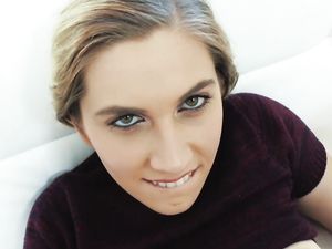 Stepsister Nikki Gives a Blowjob & Takes a Pull Out Cumshot. POV.