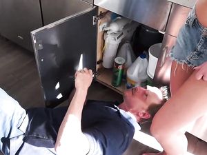 A Young Lady Puts On Sexy Underwear To Seduce An Older Man