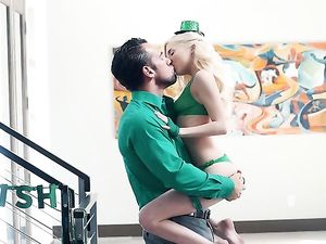 Petite St Patricks Day Slut Fucks Her Boyfriend