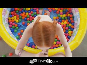 Huge Dick And The Petite Redheaded Teen Fucking