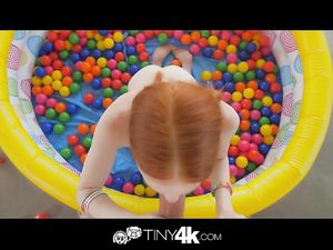 Huge Dick And The Petite Redheaded Teen Fucking